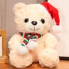 Hat Scarf Wear Teddy Bear Plush Toy Christmas Stuffed Animal Doll Birthday Gift