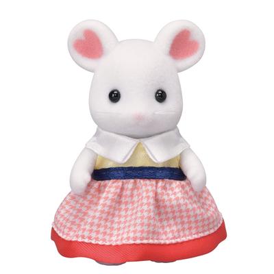 Sylvanian Families Doll Mouse ST Mark Ages 3 and Toy Sylvanian Epoch "Marshmallow Girl" NE-106 Certified, Up, Dollhouse, Families,
