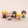 10 Style/Set Q Version Demon Slayer Sitting Ghost Doll Tanjiro Nidouzi Inosuke Zenizu Figure Action Figure Movie Model Toys Doll
