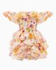 2026 Floral French Oil Painting One-Shoulder Backless Slimming Dress