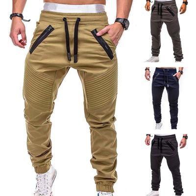 Hose mit Kordelzug, verstellbar, für Herren, Streifen, Reißverschlusstaschen, Sporthose für Outdoor-Aktivitäten