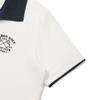 MALBON GOLF Color Block Open Collar T-Shirt Off White (Woman)