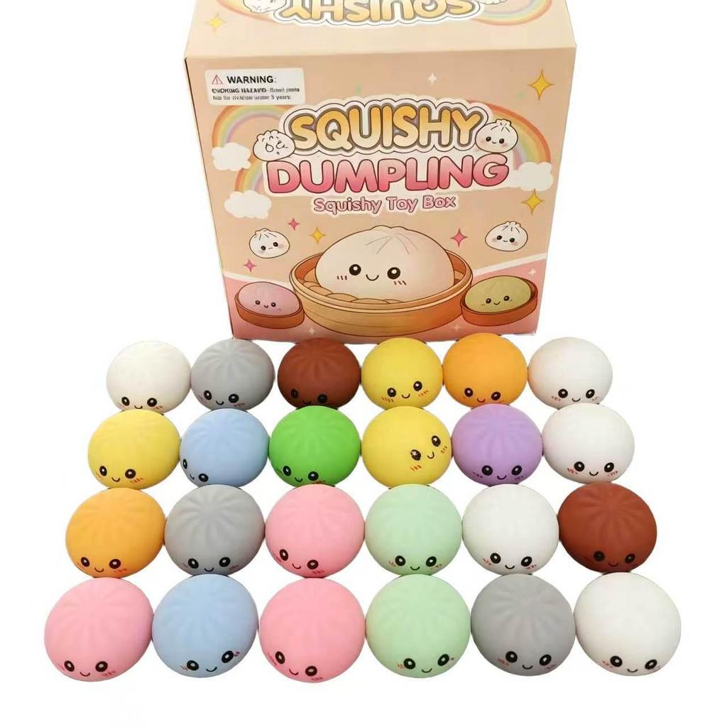 Unzip Blind Box Cartoon Expression Bun - Decompression Toy Xiaolongbao & Fried Dough Stick
