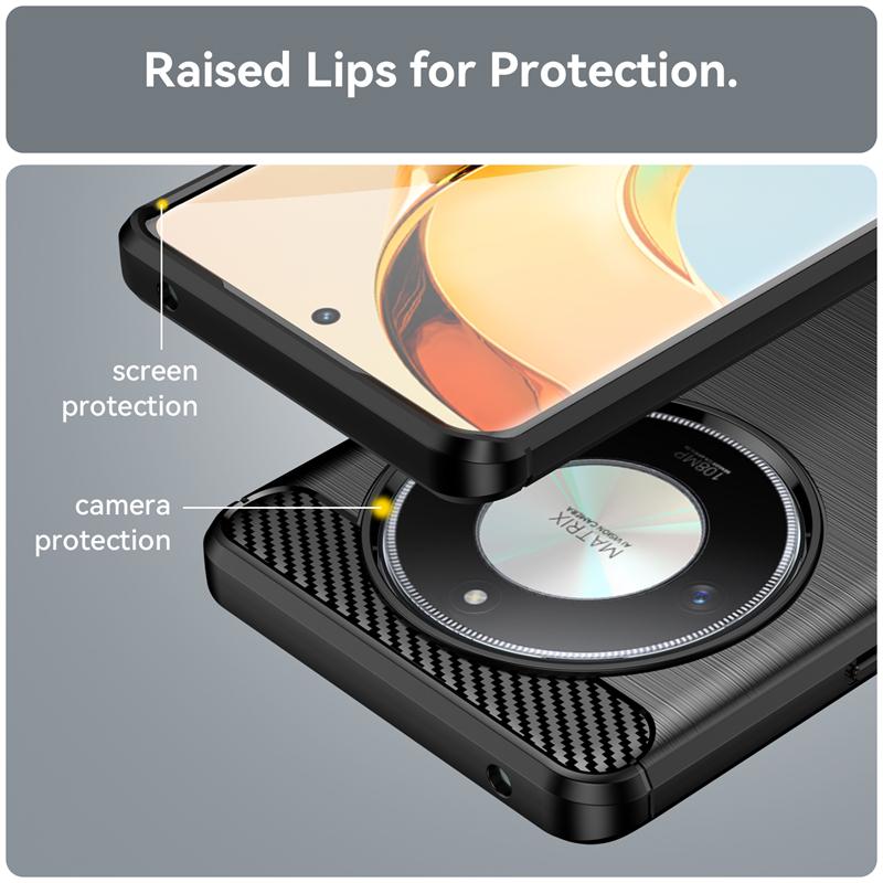 For Huawei Honor X9B Case Cover For Honor X9B Capas New Phone Back Shockproof Bumper Soft TPU Carbon Fiber Cover Honor X9B X9 B