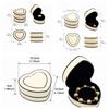Solid-color Surface Jewelry Box Heart-shaped PU Leather Box Gift Packaging Box  Holiday Presents