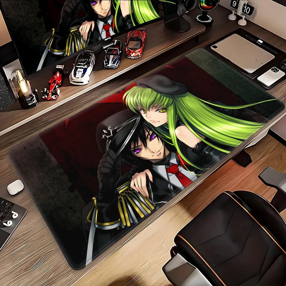 Mouse Pad Desk Mouse Pad Cute HD geass Desk Pad Extended Gaming Keyboard Mats code Large 100x50cm XXL Gamer Mousepad