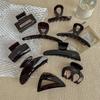 2024 High-End Korean French Chocolate Acetate Hair Claw for Women