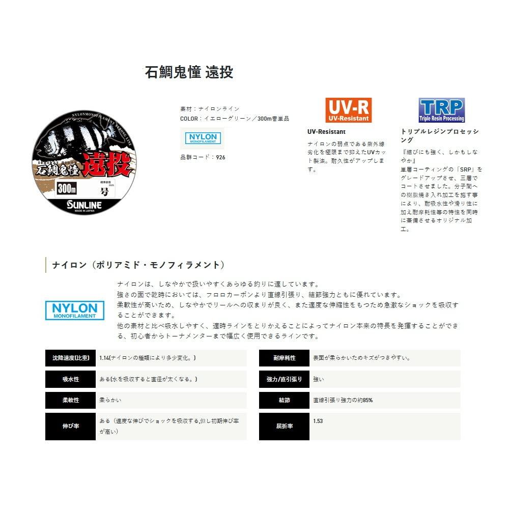Sunline (LINIA SOARELUI) Ishidai Onidou Long Cast 300m 18 Verde Galben