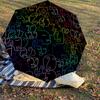 1pc faces art Automatic Open/Close Umbrella with Windproof, 8-Rib Sturdy Canopy, Durable Ribs, Fashionable Design1136A