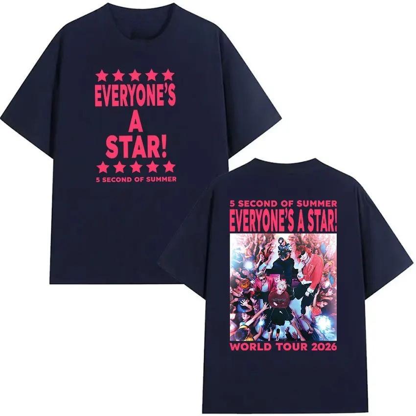 Seconds of Summer Everyones A Star World Tour Merch Tshirt UNISEX Women Cotton Clothing Fashion Hiphop Short Sleeved Tee