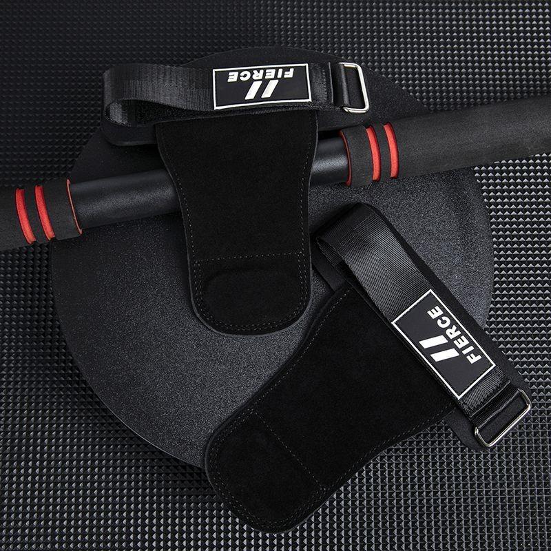 Double Leather Wristband Weightlifting Wristband Grip Women Men S Gym Deadlift Training Bench Press Up Gloves