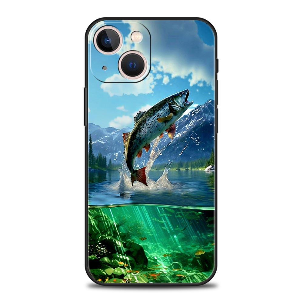 Hunting Fishing Man Phone Case Cover for iPhone 17 16 15 14 13 12 11 Pro Max 17 Air Plus Shockproof Soft TPU Shell Fundas Capas