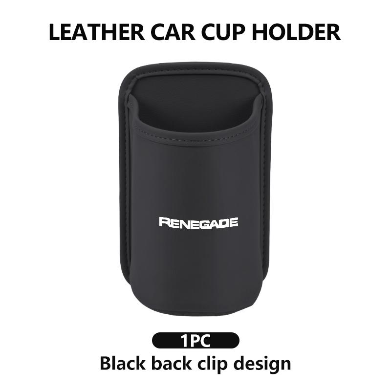 Leather Car Door Cup Holder Organizer Storage Bin Drink Rack Auto Cup Holder For Jeep Wrangler-JK Liberty JL Cherokee Patriot