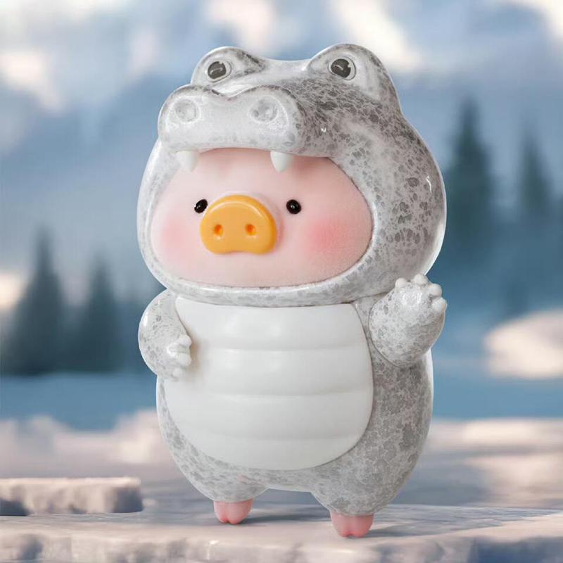 Genuine Lulu The Piggy Animal Party Series Figurine Cute Lulu Pig Doll Model Decor Toy Girl Surprise Gift