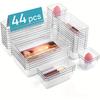 Clear Plastic Storage Box for Kitchen, Office, and Tabletop Organization with Multifunctional Drawer