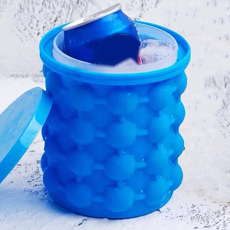 Silikon-Eiskübel mit Form, Großer runder DIY-Eisbereiter für Cocktails, Whiskey und Heimbar-Zubehör