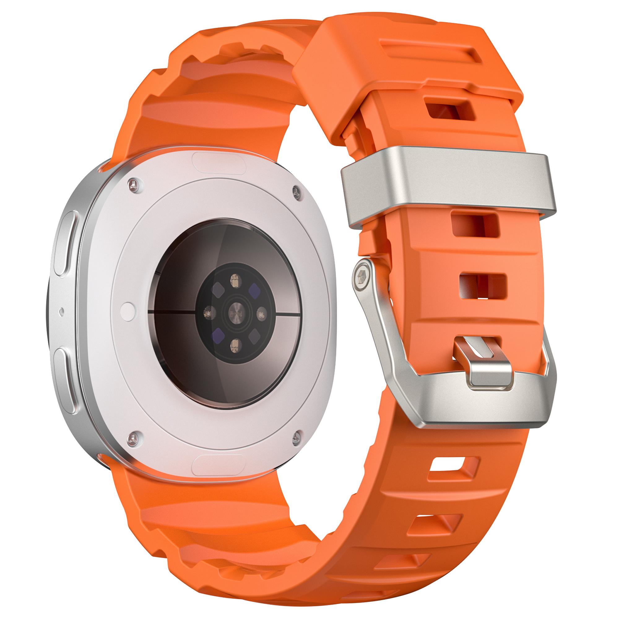 

Watch Band for Samsung Galaxy Watch8 Classic 46mm/Watch8 44mm/40mm Adjustable Silicone Replacement Sports Strap Orange