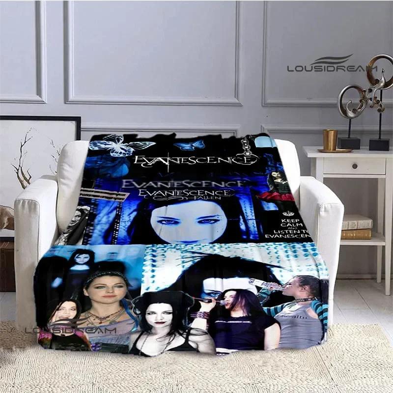 EvaneScence Band Retro Printed Blanket Fashion Warm Blankets Flannel Blanket Bed Linings Home Travel Blankets Birthday Gift