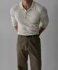 BOWLOW PRODUCT Essential Pique Collar Muscle Long Sleeve Knit [Ivory]