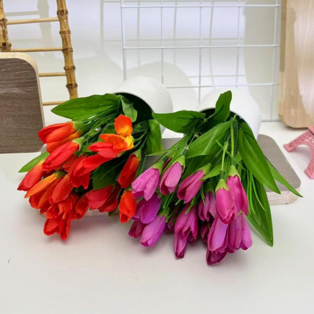Tulip Faux Potted Plant Decorative Greenery For Party Decorations And Hospitality Settings