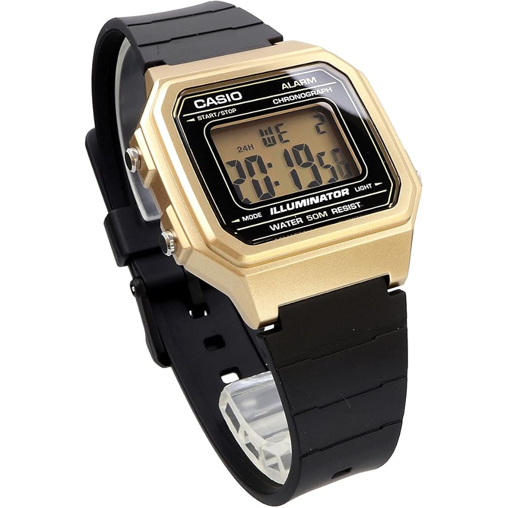 Casio Standard W-217HM-9A Digital Watch Gold Black Unisex Kids