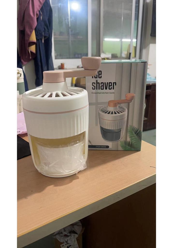 Portable Hand-Crank Ice Shaver: Mini Smoothie Maker & Manual Ice Crusher for Home Kitchens