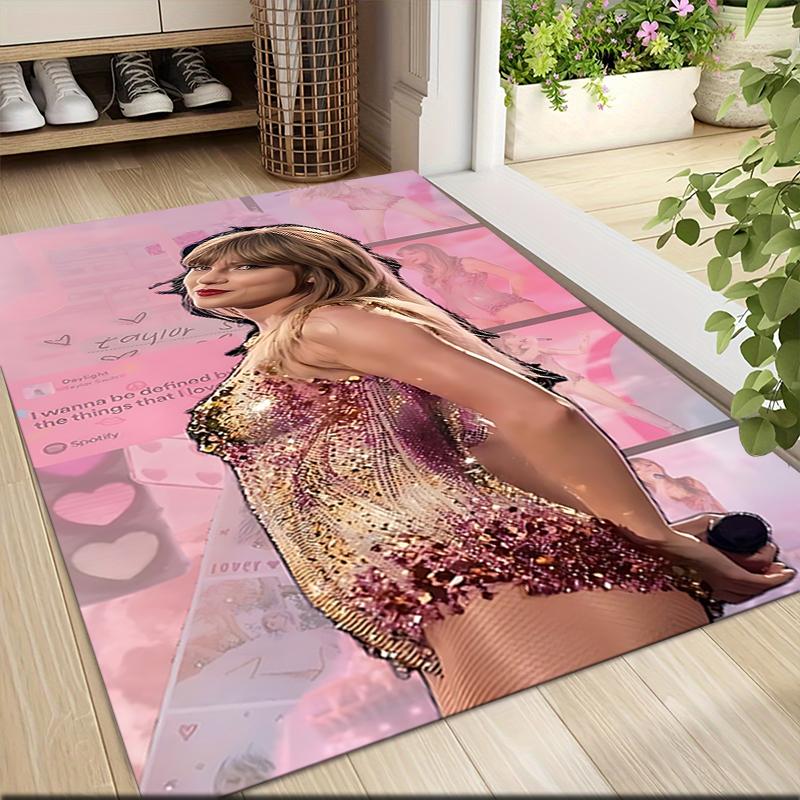 Taylor Swift'S Dress Carpet Rug Soft Washable Antislip Home Living Room Sofa Mats Personalized Christmas Rug