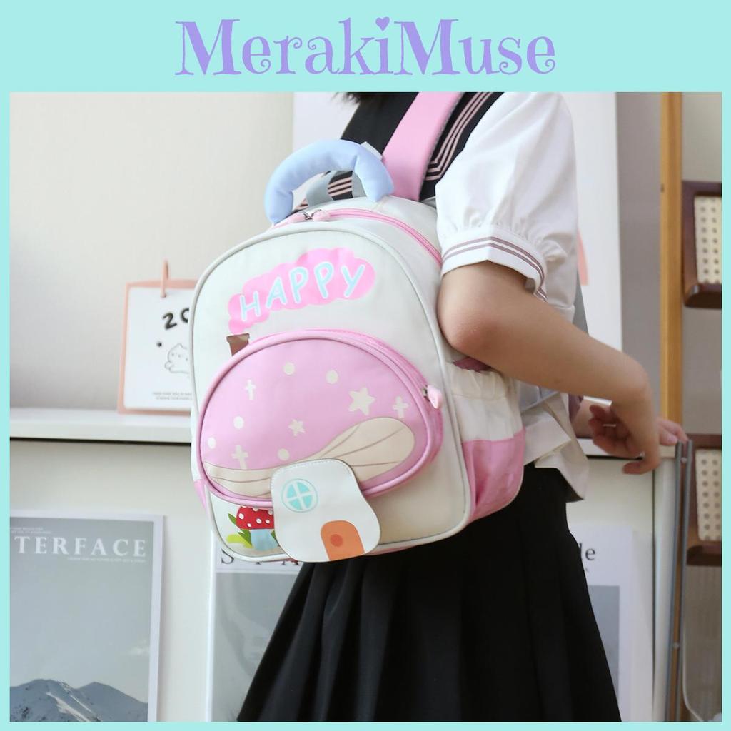 Light And Spacious Toddler Backpack With Cartoon Print For School And Outings