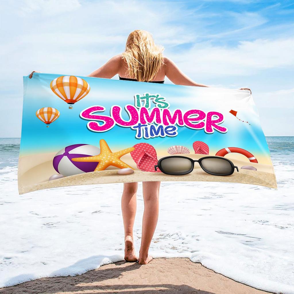 Microfiber Square Beach Towel Outdoor Summer Festival Party Decorative Bath Towel Sports Towel