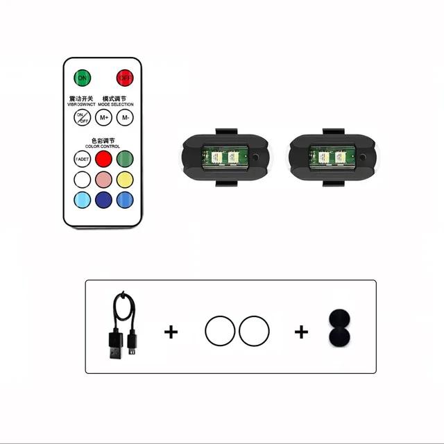 1 buc Lumină LED RGB de avertizare anti-coliziune cu telecomandă, Mini lumină de semnal magnetic, Lumină stroboscopică pentru dronă, Indicator 7 culori, Lampă pentru motocicletă