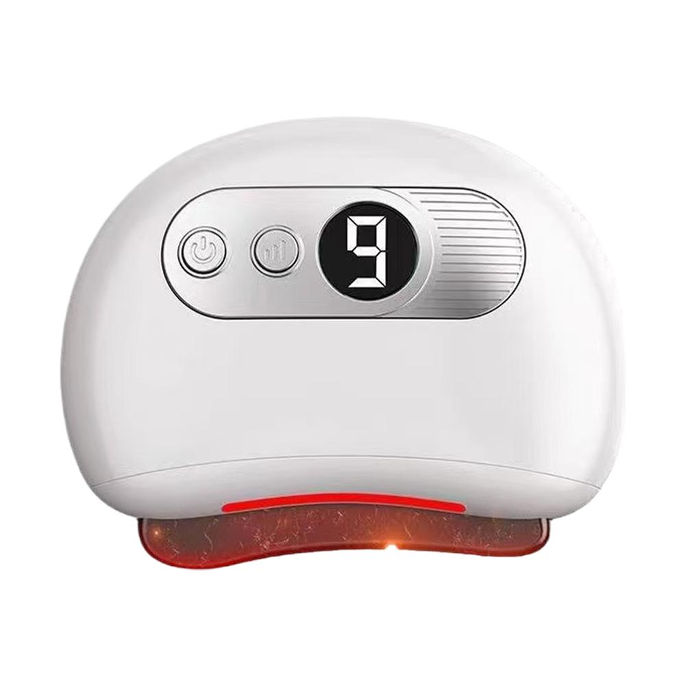 Electric Guasha Massager Hot Compress Massager Stone Heating Vibration Scraping Neck Face Eye Skin Lifting Removal Wrinkle Tool