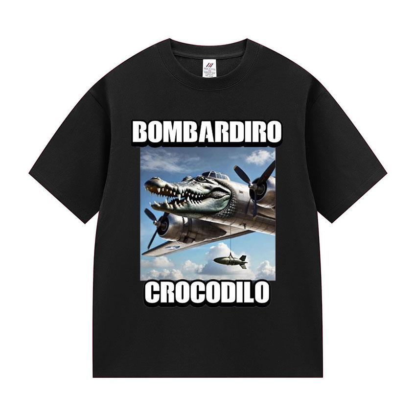 Limitované Bombardino Krokodýl Vtipné Meme Tričko Pánské Dámské Letní O-výstřih Krátký rukáv Tričko Módní Vysoce kvalitní Bavlněná Trička