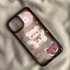 INS Korea Cartoon Bär Schleife Stoßfeste Handyhülle Für iPhone 11 15 14 Pro 13 12 Mini XR XS Max X 7 8 Plus Klare Harte Abdeckung