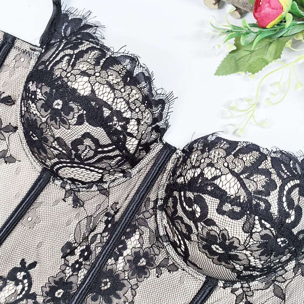 Cross-Border Bestseller: Sexy Lace Strapless Bustier with Cut-Out Design