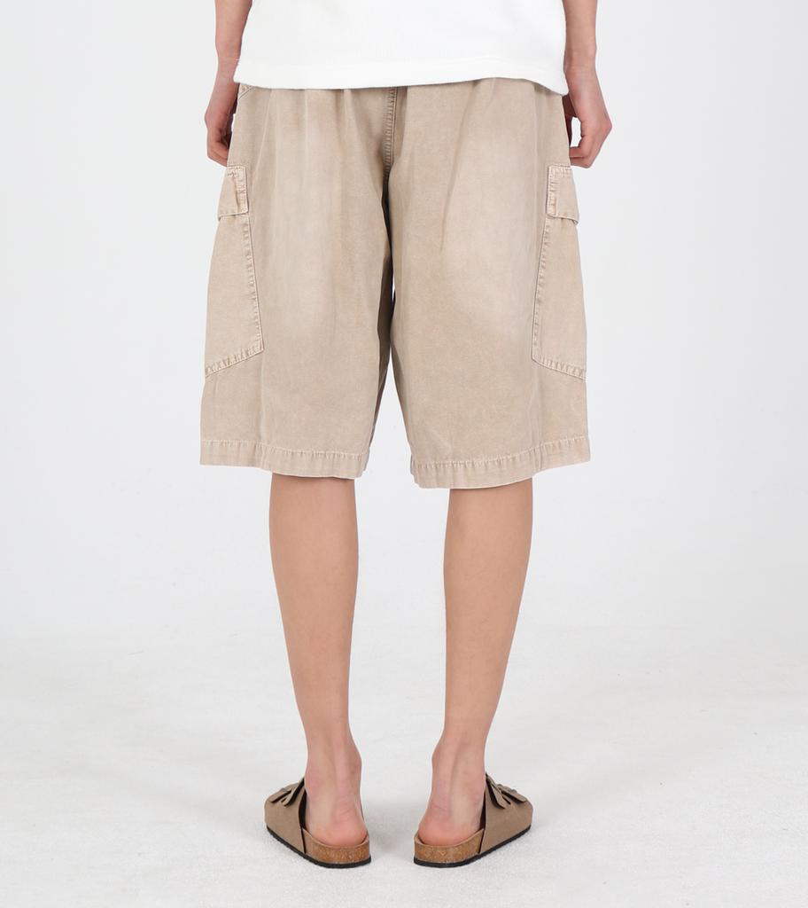 Beoteunseoul Dusty Washed Cargo Shorts (Light Beige)