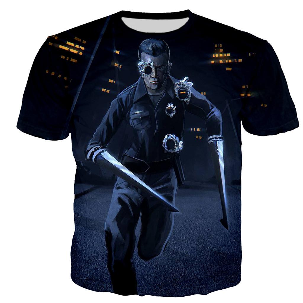 Terminator 3D Print TShirts Men Women Casual Fashion Streetwear Oversized Short Sleeve  Adult children's parent child Tshirt