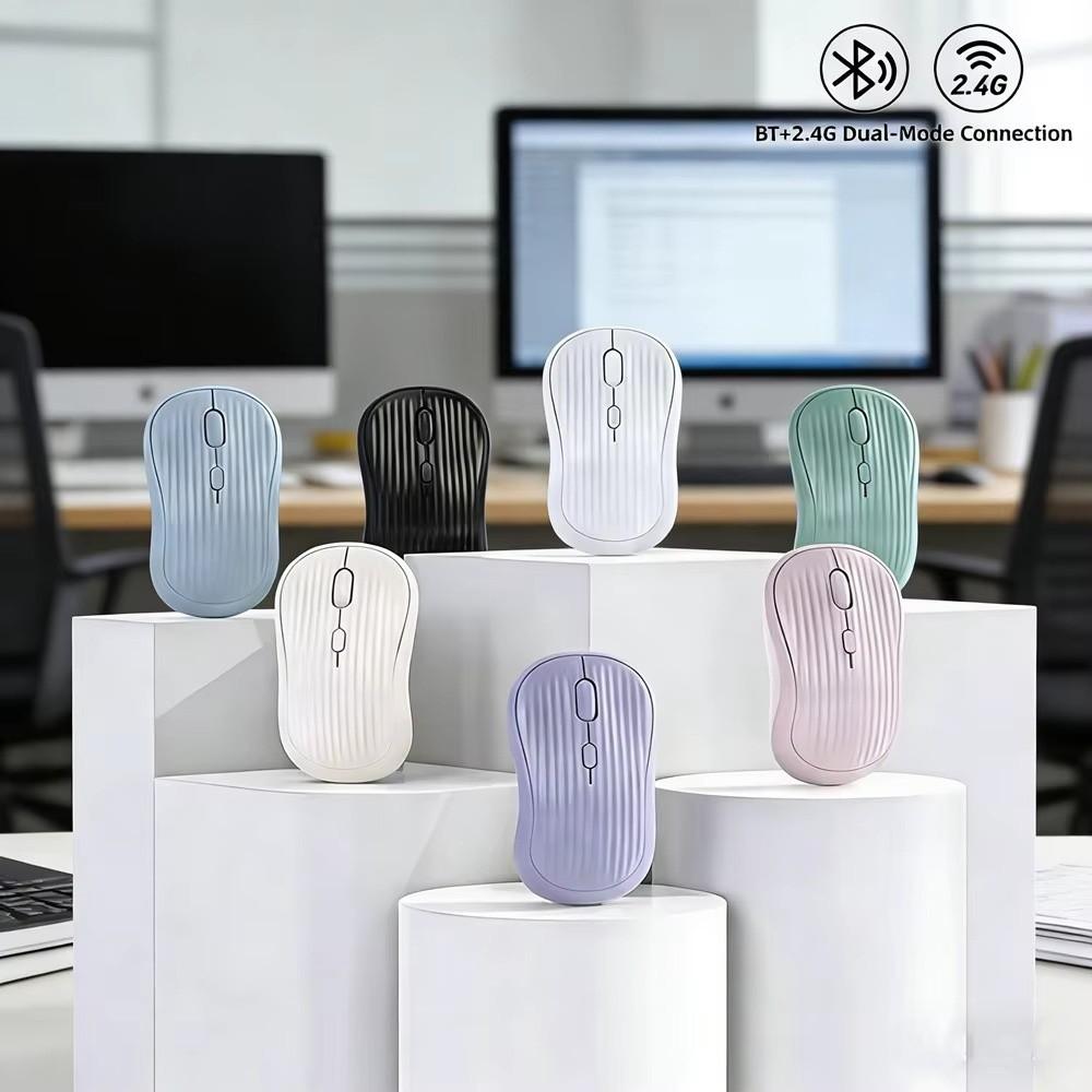 Rechargeable Wireless Mouse 2.4G Bluetooth Silent Mouse Dual Mode Mouse Desktop Laptop Tablet