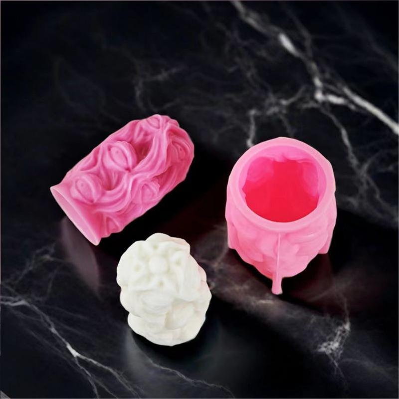 Candle Moulds Hand Castings Molds DIY 3D Silicone Mould Delicate Candle Silicone Handicrafts Moulds for Candle Making