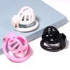 Pink/black /white Locked In Lust Male Chastity Device  Chastity Cage With 4 Base Ring