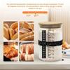 900ml Sourdough Starter Jar Kit Clear Glass Heat Resistant Sourdough Starter Container Baking Fermentation Jar Food Storage