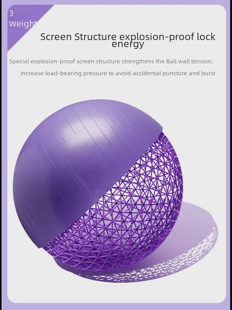 Thickened PVC Yoga & Pilates Fitness Ball for Pregnancy, Midwifery, Kids' Sensory Training & Balance