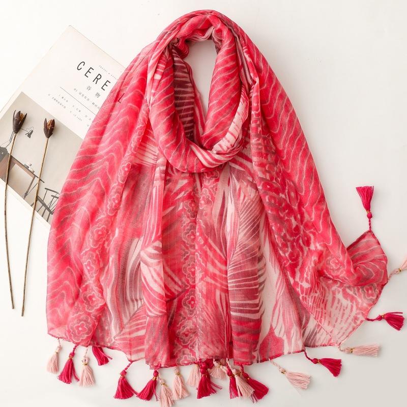 Fashion Designer Women Scarf Shawl Cotton Linen Feeling Tassel Pashmina Muslim Hijab Wrap Lady Viscose Scarves Foulard