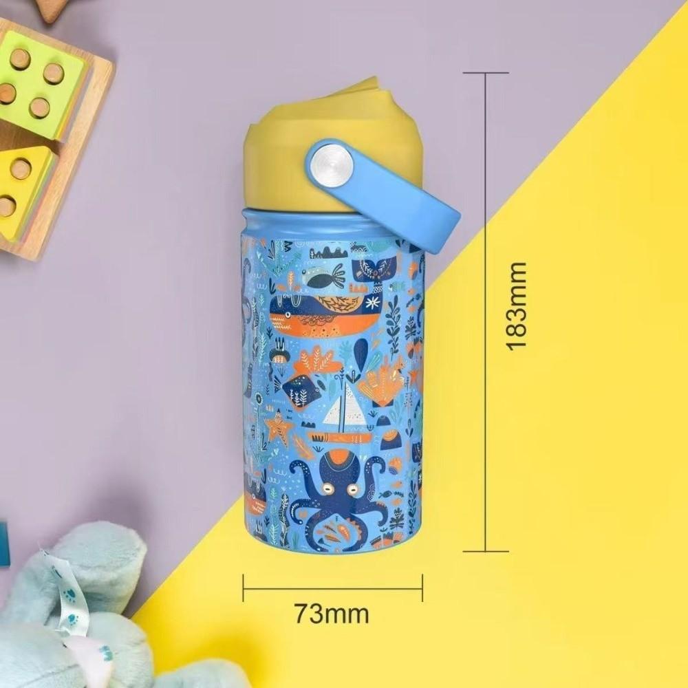 Stainless Steel Children's Water Bottle With Lid Vacuum Flask Thermo Cup  Milk Container