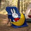 1pc Miffy2 Theme Blanket - Digital Print, Polyester, Cozy for All Seasons, Perfect for Outdoor, Camping, and Travel