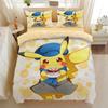 Anime Gengar P-Pokemon Steppdecke Bettbezug Kissenbezug 3D Gedruckt Pikachu Bettwäsche Set Kinder Bettbezug Mädchen Jungen Urlaubsgeschenke