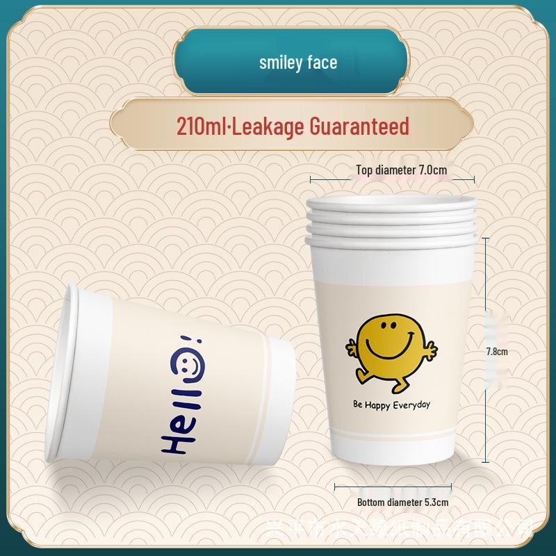 Durable Thickened White Disposable Paper Cups for Home, Office, and Coffee Use