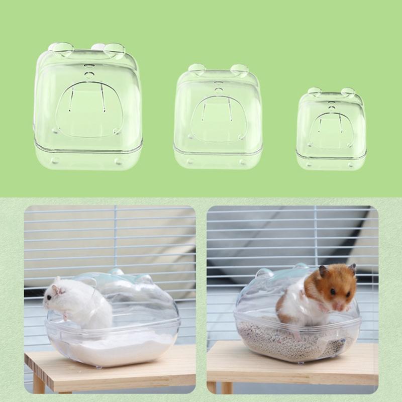 Transparent Hamster Large Transparent Detachable Sand Bath Container Hamster Toilet S,for M,L Option Type Sand Bath
