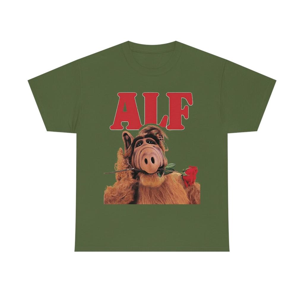 Alf V8 Movie Poster 80s Cartoon Graphic T Shirts 90s Retro Style ALF Character TV Show Unisex Tee 100% Cotton Men All Size S-6XL