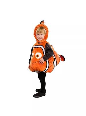 Clownfish Kids Costume for New Year, Halloween, Kindergarten; Unisex Cartoon Animal Outfit