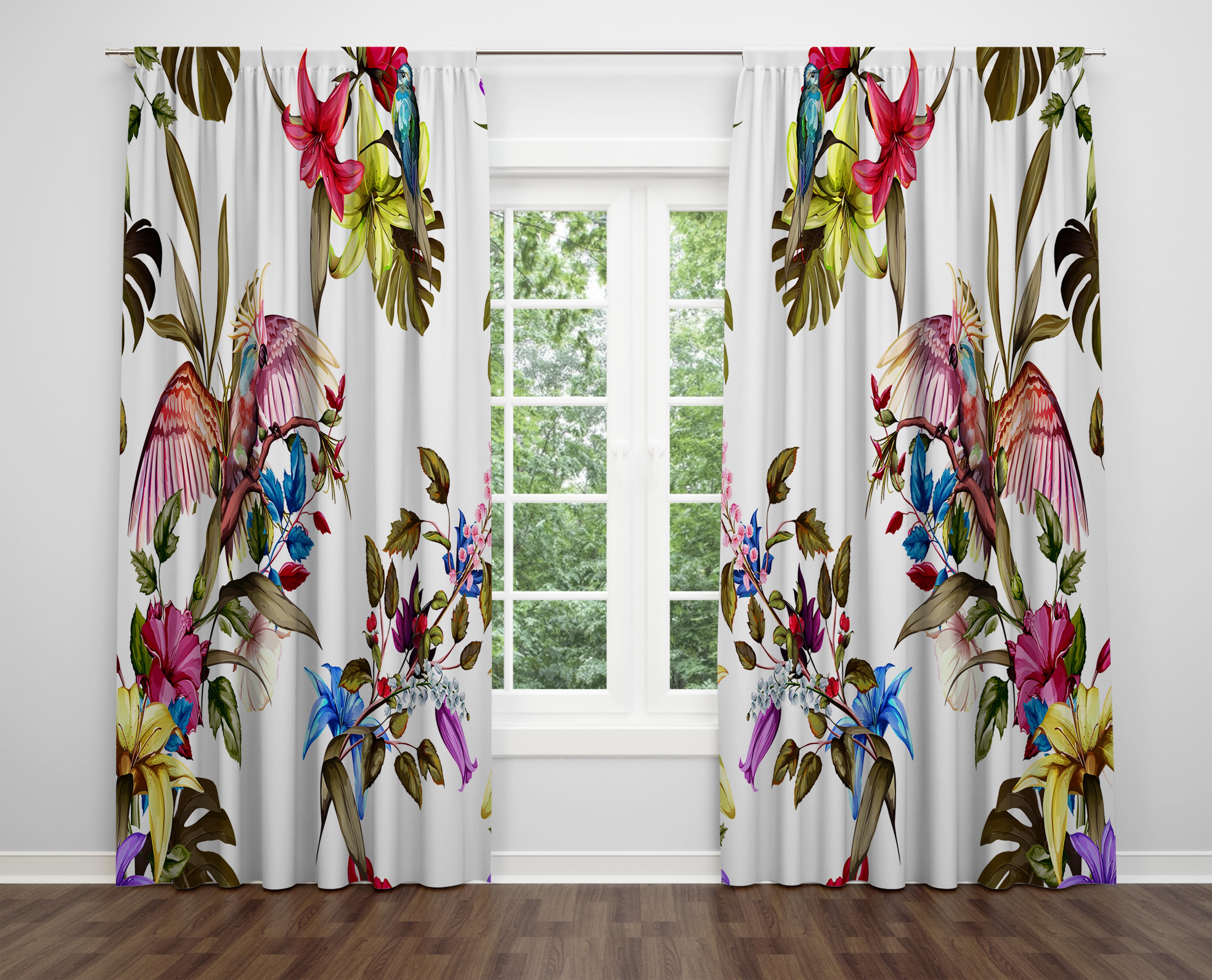 

Декоративний дизайн, високоякісна бавовняна тканина, ви можете вибрати одну або подвійну фіранку з крила 1 piece різнокольоровий